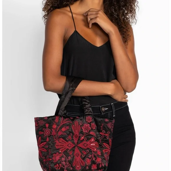 JOHNNY WAS QUILTED TOTE BAG - Picture 5 of 5